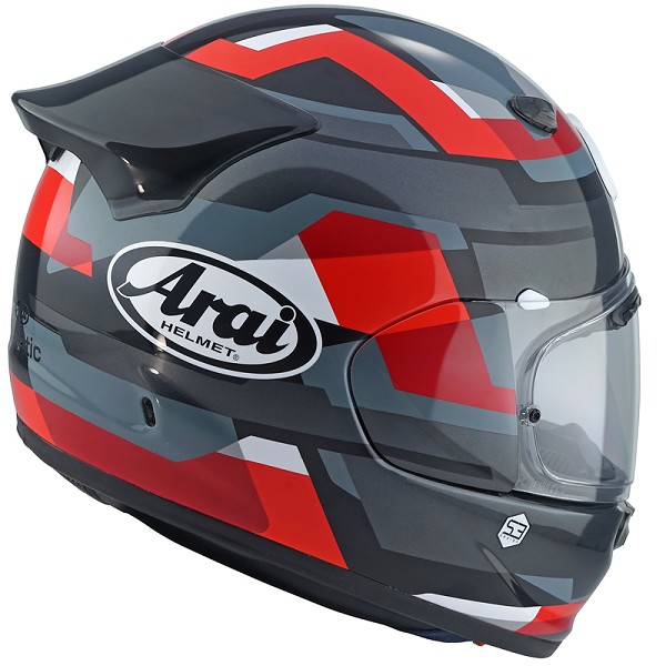 CASCO ARAI QUANTIC ABSTRACT ROJO