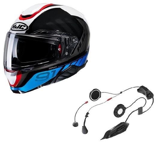 CASCO HJC RPHA 91 DECORADO + INTERCOM SMART 11B