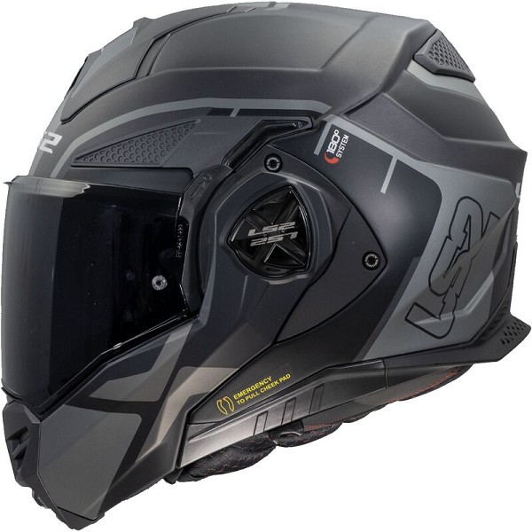 CASCO LS2 ADVANT X METRYK NEGRO MATE