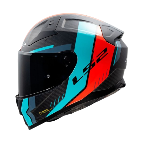 CASCO LS2 VECTOR 2 CARBON GRID CYAN