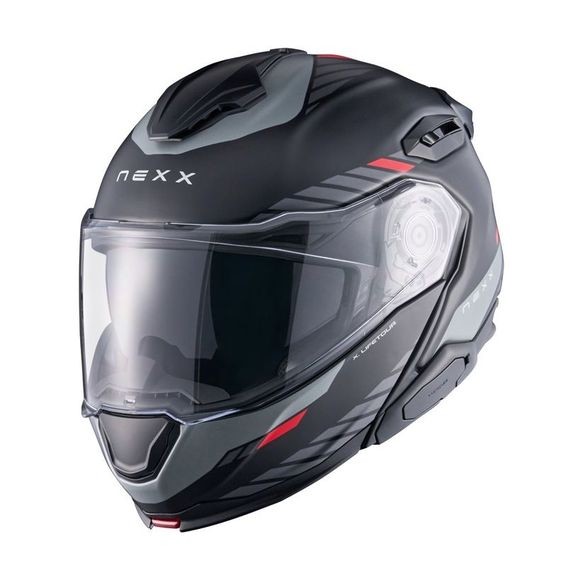CASCO NEXX X.LIFETOUR GLOBE NEGRO Y ROJO