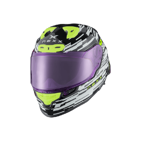 CASCO NEXX X.R3R GLITCH RACER BLANCO NEON