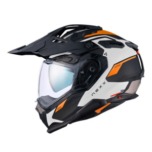 CASCO NEXX X.WED 3 CARBON KEYO BLANCO Y NARANJA
