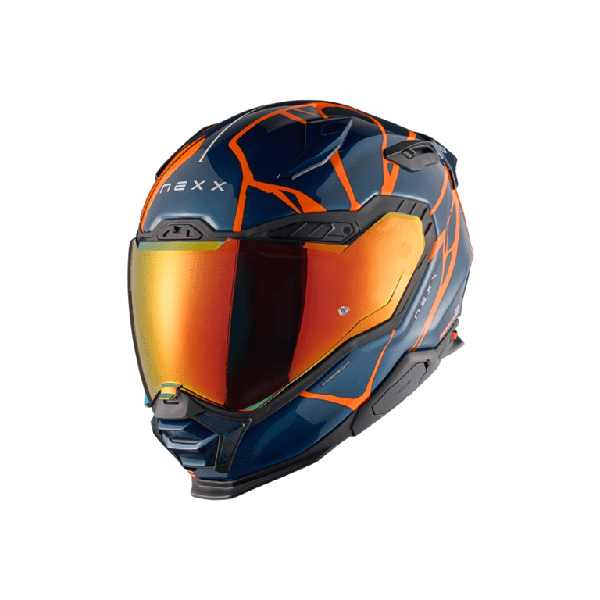 CASCO NEXX X.WST3 B-SIDE BLUE TEAL Y NARANJA