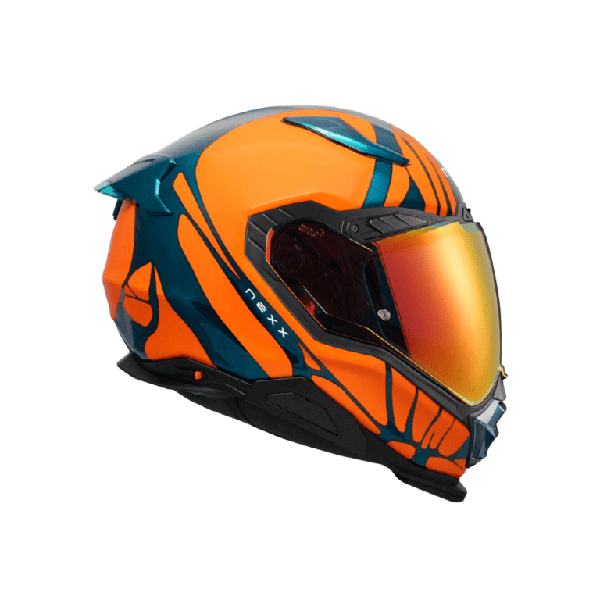 CASCO NEXX X.WST3 B-SIDE BLUE TEAL Y NARANJA