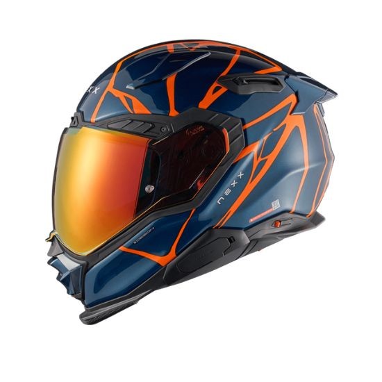 CASCO NEXX X.WST3 B-SIDE BLUE TEAL Y NARANJA