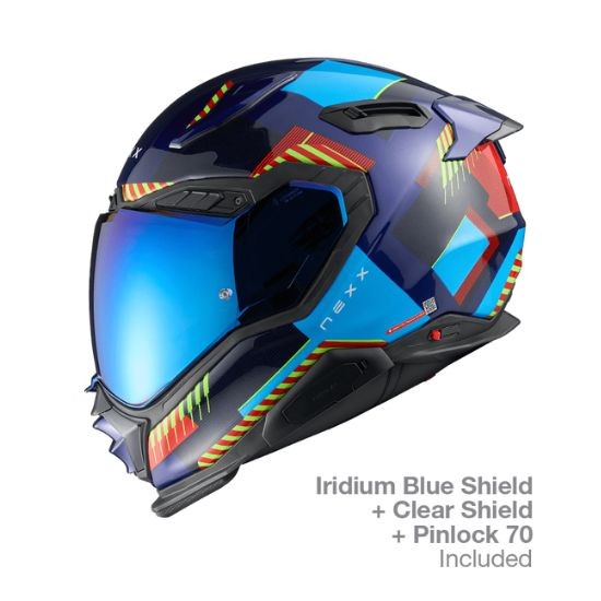 CASCO NEXX X.WST3 FLUENCE AZUL Y ROJO