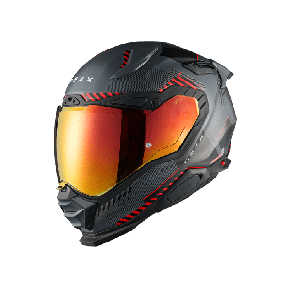 CASCO NEXX X.WST3 FLUENCE GRIS Y ROJO MATE