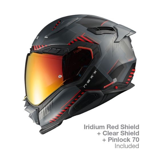 CASCO NEXX X.WST3 FLUENCE GRIS Y ROJO MATE