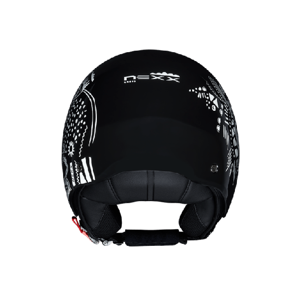 CASCO NEXX Y.10 ARTVILLE NEGRO Y BLANCO