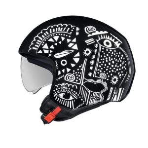 CASCO NEXX Y.10 ARTVILLE NEGRO Y BLANCO
