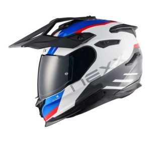 CASCO NEXX Y.TRAVL QUEST BLANCO, AZUL Y ROJO