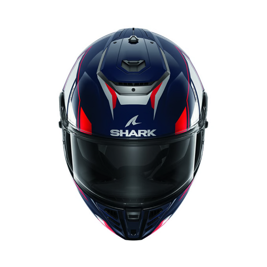 CASCO SHARK SPARTAN RS BYHRON AZUL Y ROJO CROMADO