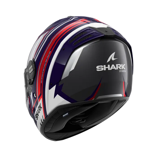 CASCO SHARK SPARTAN RS BYHRON AZUL Y ROJO CROMADO