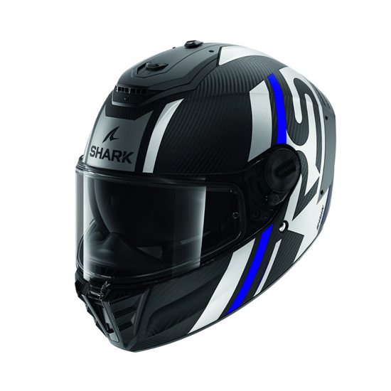 CASCO SHARK SPARTAN RS CARBON SHAWN MAT AZUL