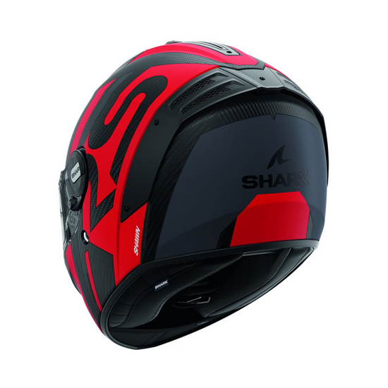 CASCO SHARK SPARTAN RS CARBON SHAWN MAT ROJO