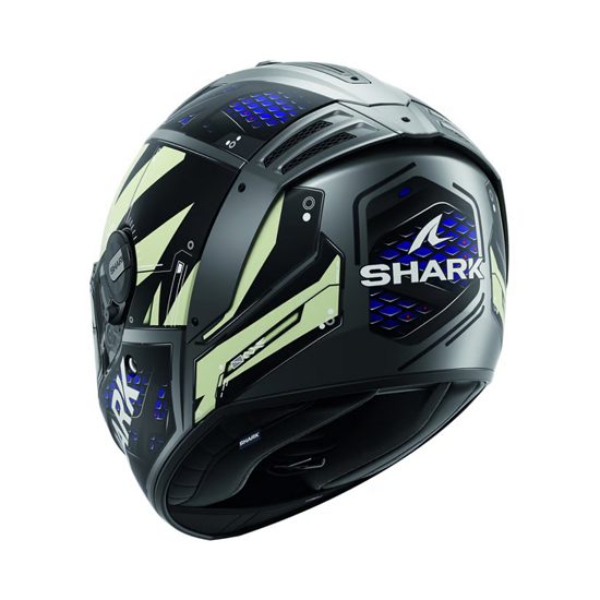 CASCO SHARK SPARTAN RS STINGREY NEGRO, GRIS Y AZUL