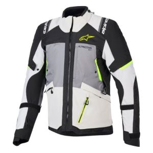 CHAQUETA ALPINESTARS ANDES V4 DRYSTAR® NEGRA, GRIS Y AMARILLA FLUOR