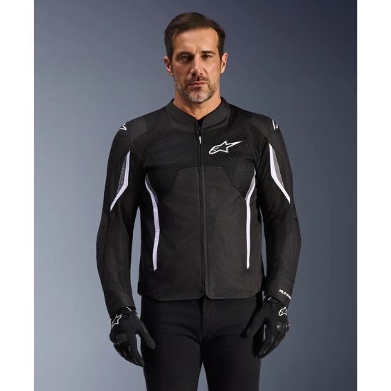 CHAQUETA ALPINESTARS AST V3 AIR NEGRA Y BLANCA