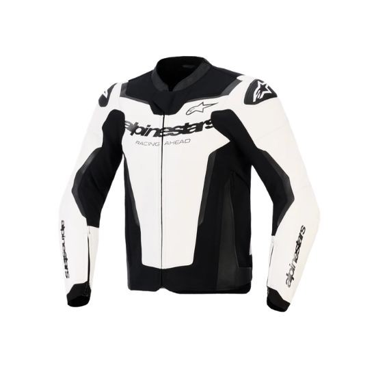 CHAQUETA ALPINESTARS GP FORCE V2 BLANCA Y NEGRA