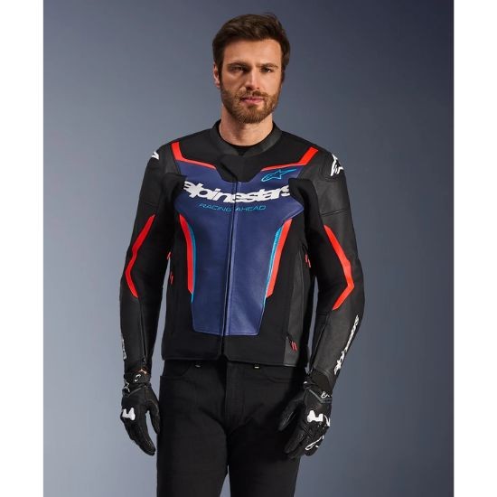 CHAQUETA ALPINESTARS GP FORCE V2 NEGRA Y AZUL