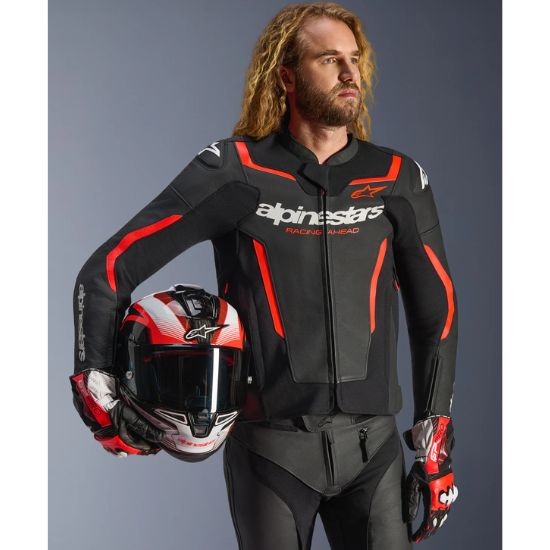CHAQUETA ALPINESTARS GP FORCE V2 NEGRA Y ROJA