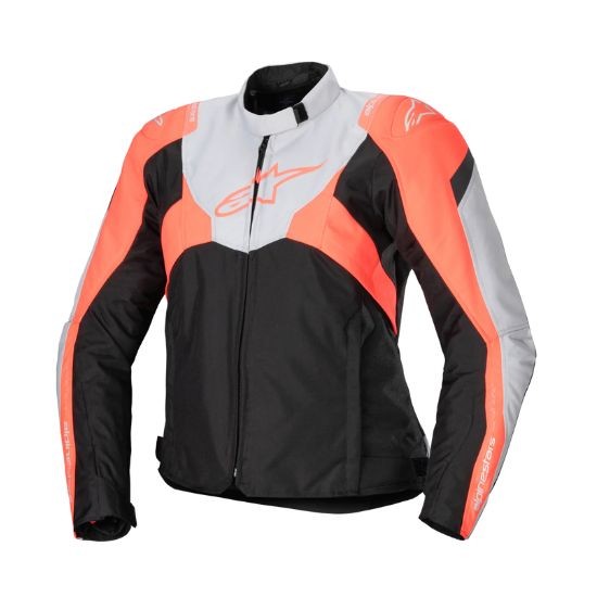 CHAQUETA ALPINESTARS IMPERMEABLE STELLA T-JAWS V4 NEGRA, BLANCA Y FLUO CORA