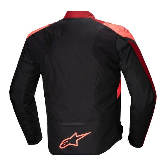 CHAQUETA ALPINESTARS IMPERMEABLE T-JAWS V4 NEGRA, ROJO FLUOR Y ROJO OSCURO