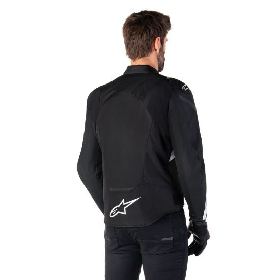 CHAQUETA ALPINESTARS IMPERMEABLE T-JAWS V4 NEGRA Y BLANCA