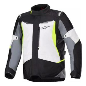 CHAQUETA ALPINESTARS ST-1 WP GRIS HIELO, NEGRA Y AMARILLO FLUO