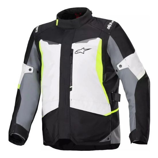 CHAQUETA ALPINESTARS ST-1 WP GRIS HIELO, NEGRA Y AMARILLO FLUO