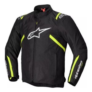 CHAQUETA ALPINESTARS T-SPS WATERPROOF NEGRA, BLANCO Y AMARILLO FLUO