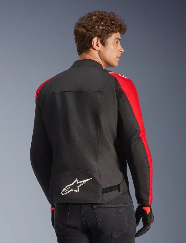 CHAQUETA ALPINESTARS T-SPS WATERPROOF NEGRA Y ROJO FLUOR
