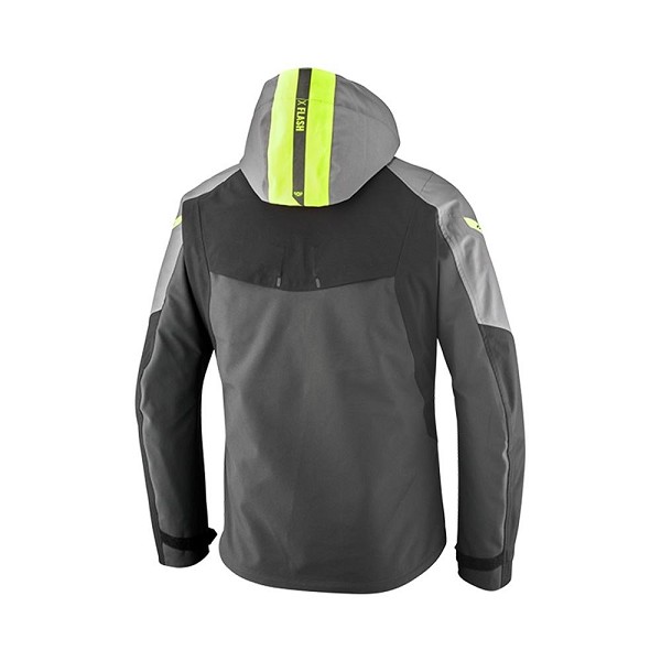CHAQUETA IXON BURNING GRIS, NEGRA Y AMARILLA