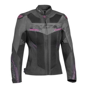CHAQUETA IXON DRACO LADY NEGRA, ANTRACITA Y FUSHIA