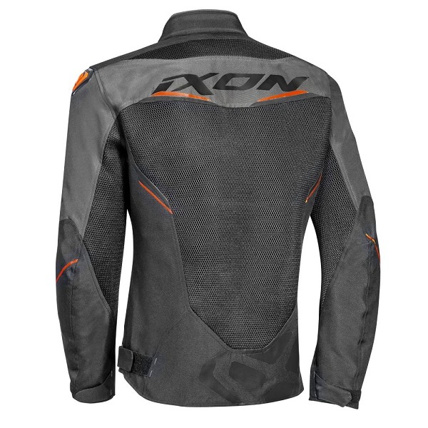CHAQUETA IXON DRACO NEGRA, ANTRACITA Y NARANJA