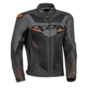 CHAQUETA IXON DRACO NEGRA, ANTRACITA Y NARANJA
