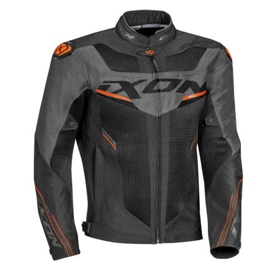 CHAQUETA IXON DRACO NEGRA, ANTRACITA Y NARANJA