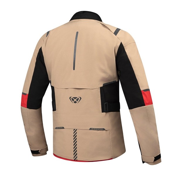 CHAQUETA IXON M-SKEID SAND, NEGRA Y ROJA