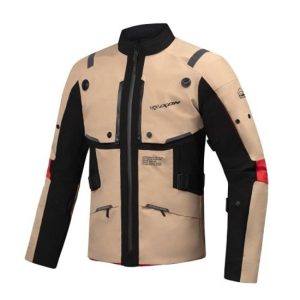 CHAQUETA IXON M-SKEID SAND, NEGRA Y ROJA