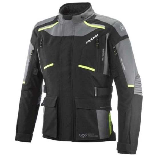 CHAQUETA IXON MIDGARD NEGRA, GRIS Y AMARILLO FLUOR