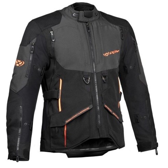 CHAQUETA IXON RAGNAR NEGRA, ANTRACITA Y NARANJA