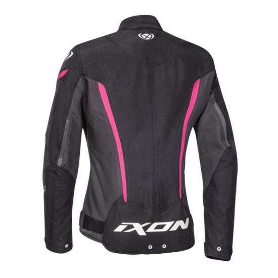 CHAQUETA IXON STRIKER LADY NEGRA, BLANCA Y FUSHIA