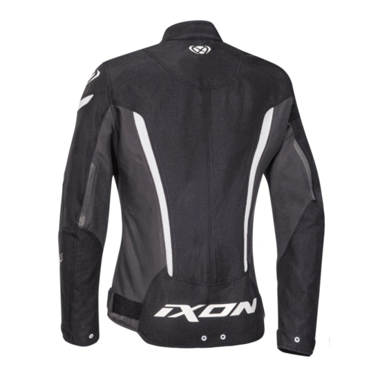 CHAQUETA IXON STRIKER LADY NEGRA Y BLANCA