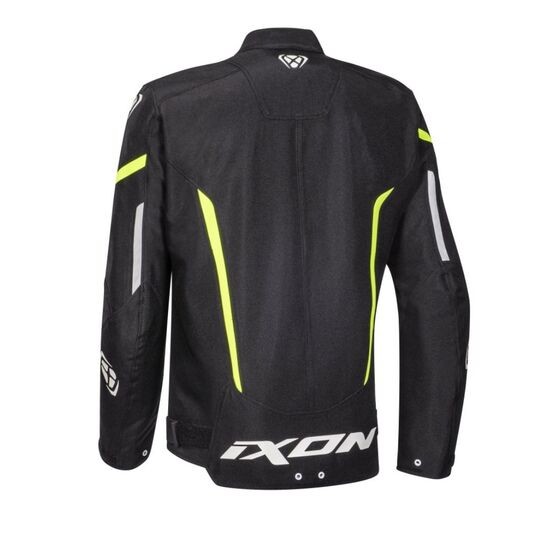 CHAQUETA IXON STRIKER NEGRA, BLANCA Y AMARILLA