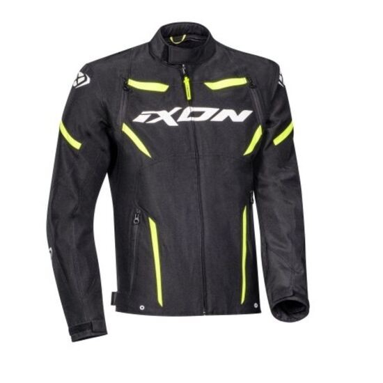 CHAQUETA IXON STRIKER NEGRA, BLANCA Y AMARILLA