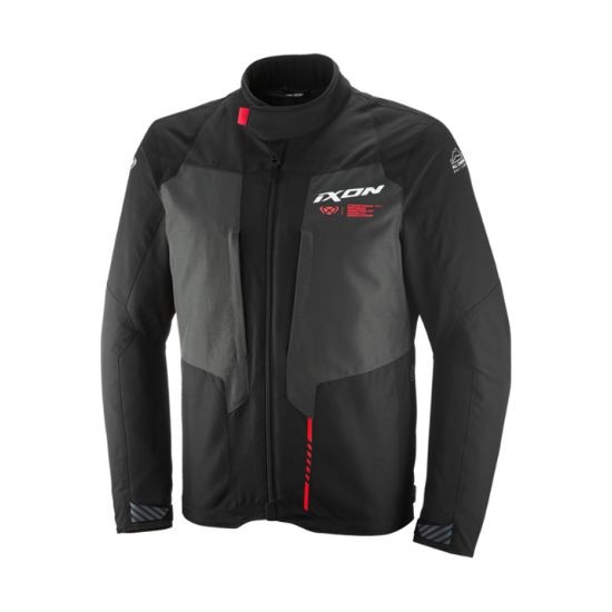 CHAQUETA IXON TYR NEGRA, ANTRACITA Y ROJA