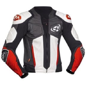 CHAQUETA IXON VENDETTA JK EVO NEGRA, BLANCA Y ROJA