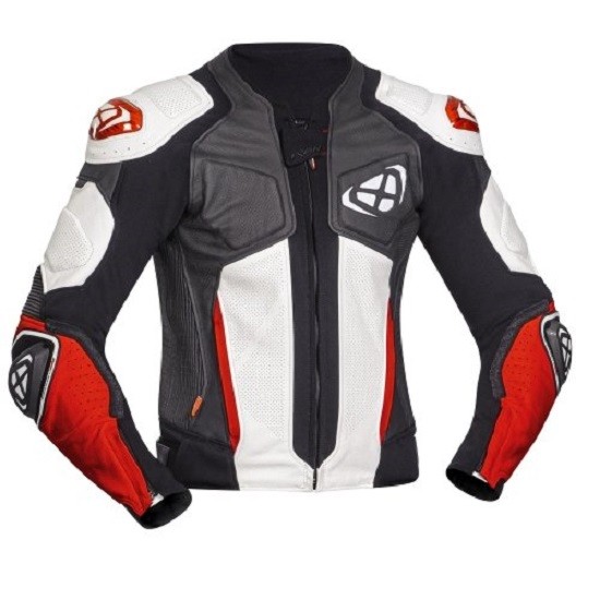 CHAQUETA IXON VENDETTA JK EVO NEGRA, BLANCA Y ROJA