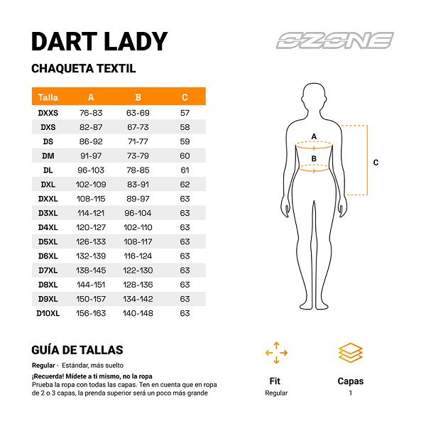 CHAQUETA OZONE DART LADY NEGRA